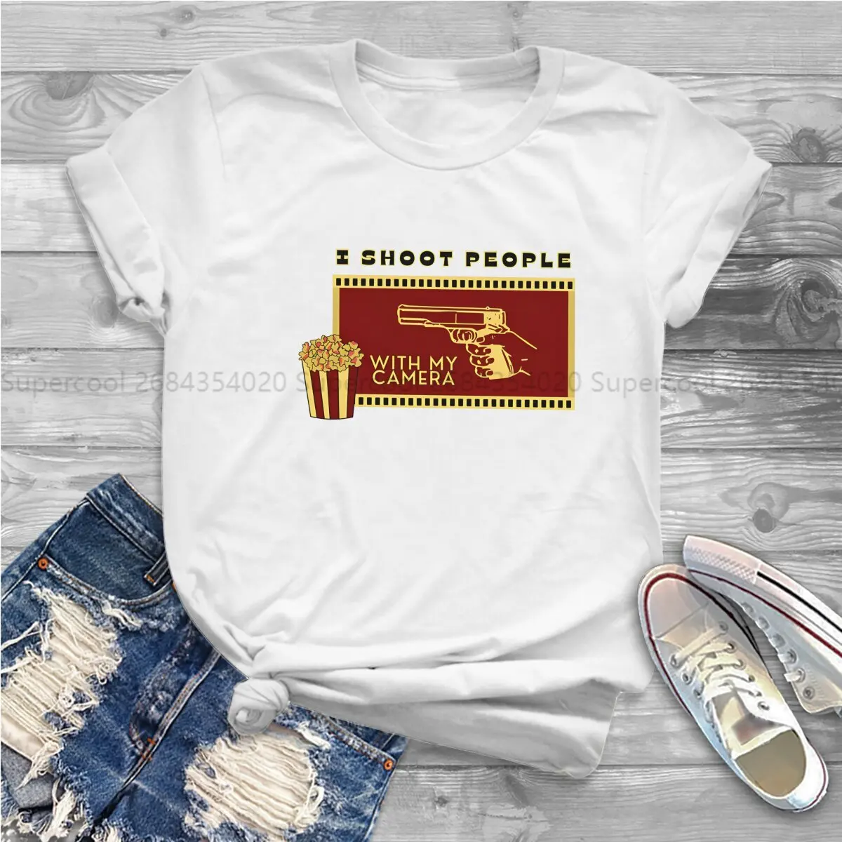 I Shoot People With My Camera Special Polyester TShirt Meme Comfortable Hip Hop Graphic  T Shirt Stuff