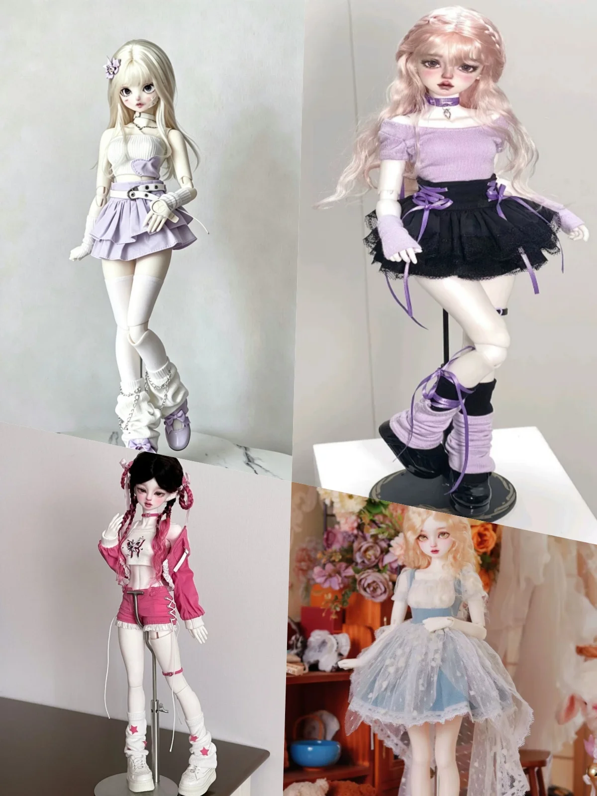 【衣類のみ】1-4-女性人形の衣類アクセサリー-チューブトップ-スカート-ショートパンツ-スーツ-メッシュドレス-フィットガール-アクションフィギュア-bjd-おもちゃ用