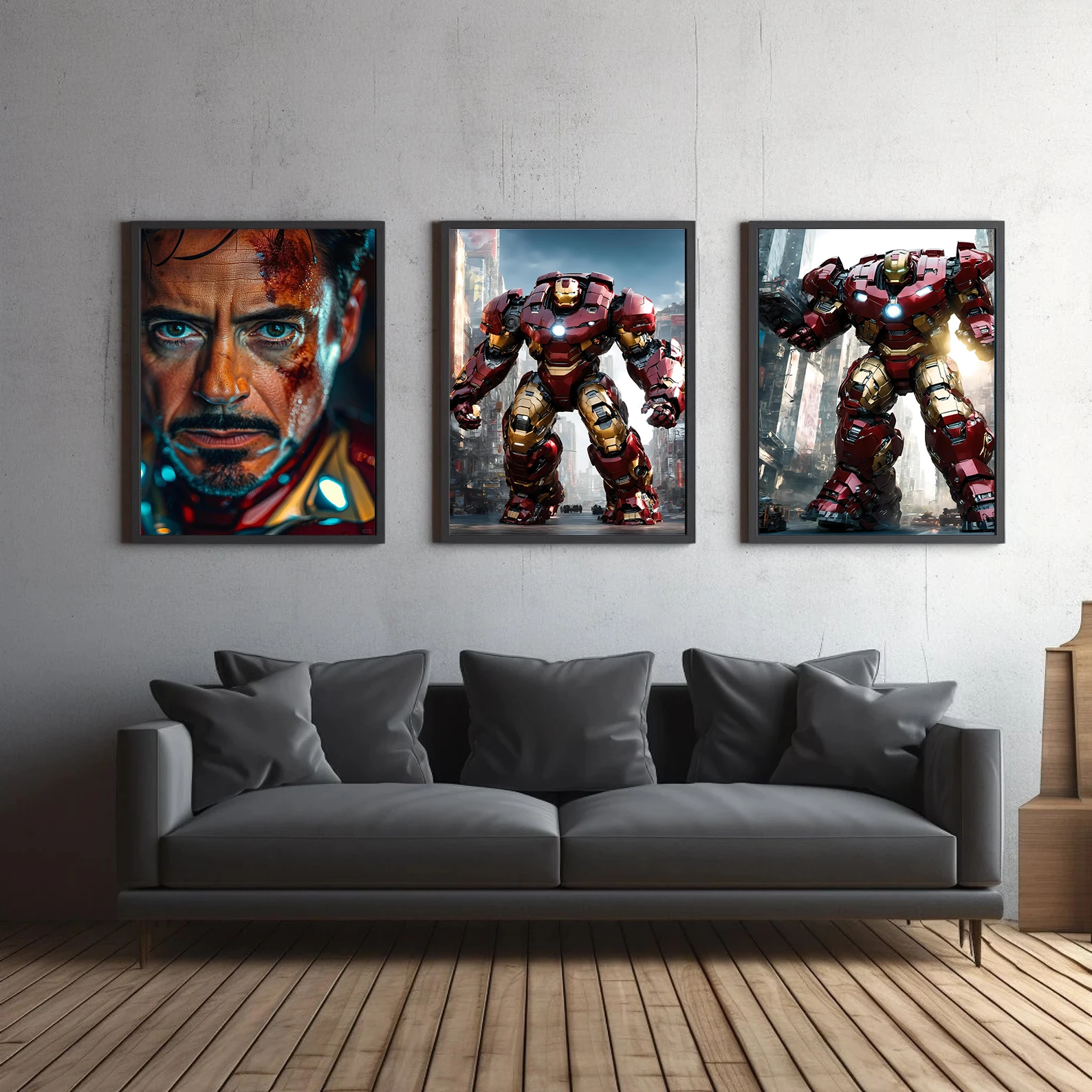 Mavel Avengers Self-adhesive Poster Movie Wallpaper Figures HD Home Decoration Painting Iron Man Wall Art Boy Bedroom Decor Gift