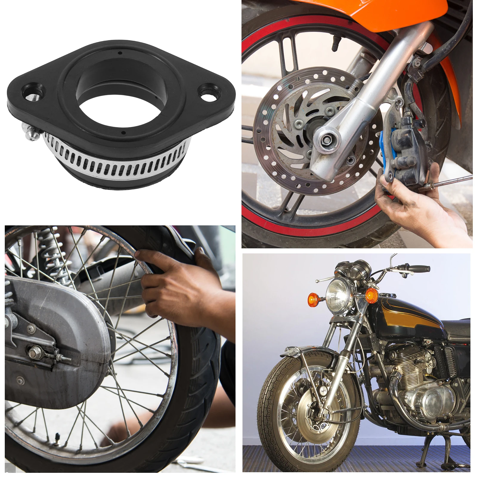 

Motorcycle Carburetor Interface Manifold Adapter Plastic Metal Corrosion Resistant Intake Manifold Boot Motorbike Carburetor