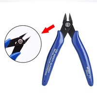 2 Pieces Set of Diagonal Nose Pliers Jewelry Processing Small Cutting Super Sharp Insulated Handle Multifunctional Hand Tools