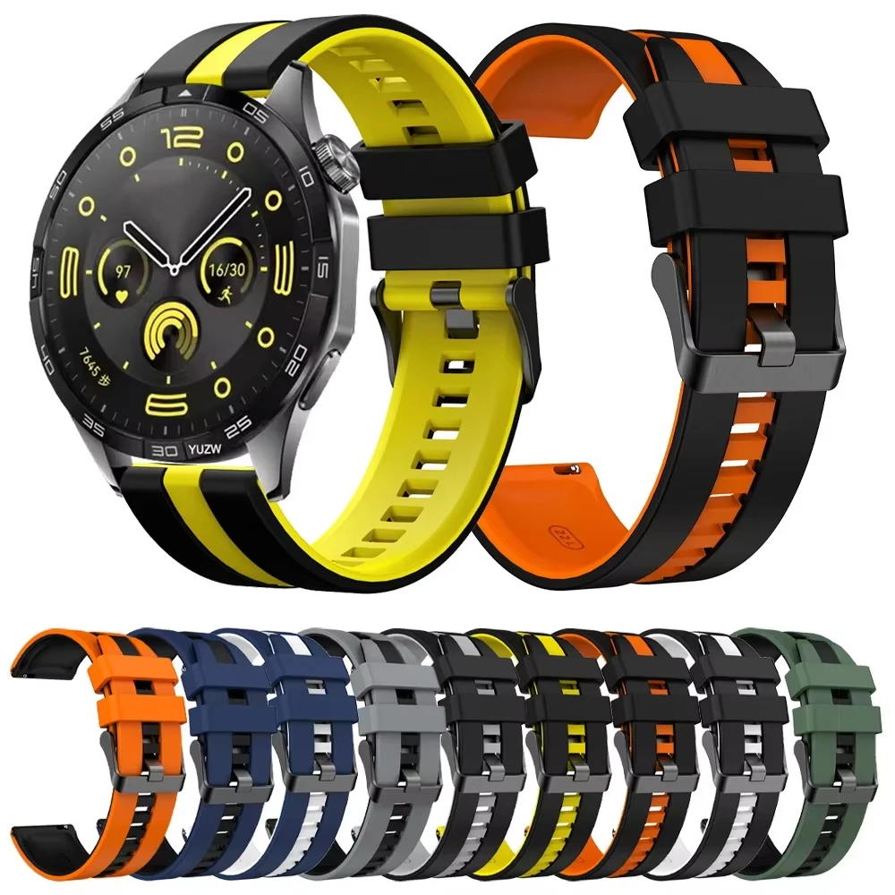 20 mm 22 mm offizielles Armband für Huawei Watch GT 4 46 mm UHR 4 3 Pro Silikon-Sportarmband GT2 GT3 SE 46 42 mm GT3Pro-Armband