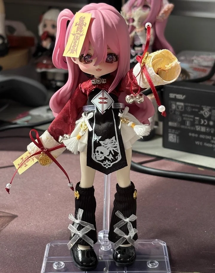 

Горячая одежда для куклы 1/12 Bjd, подвижная кукла, набор аксессуаров, брюки, юбка, шляпа, фигурка Ob11, замена модели, подарок на день рождения