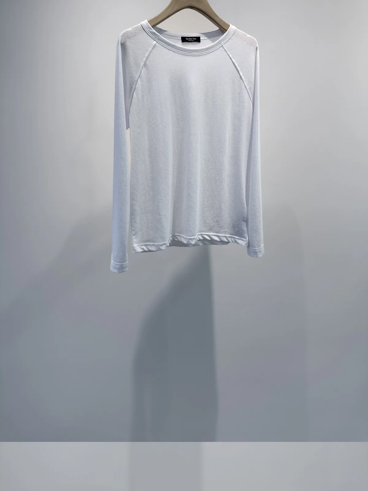 Women's Solid Crew Neck Long Sleeve T-shirt, 100% Cotton Raglan Sleeve, Soft Breathable Casual Commuter Basic Tee Tops