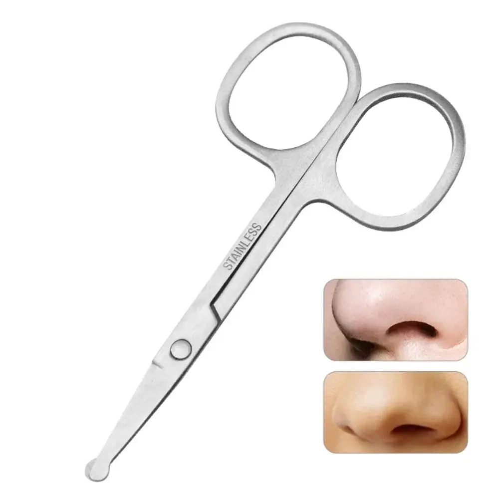 Stainless Steel Nose Hair Cut Manual Round Head Nose Ear Hair Remover Trimmer Beard Trimmer Beauty Tool Eyebrow Trimming