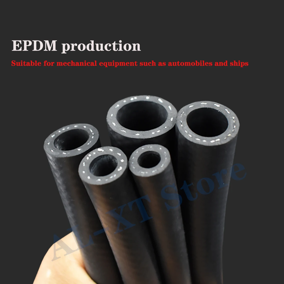 자동차 엔진 물 탱크 고온 내성 따뜻한 공기 수도관, EPDM 고무 파이프, 트럭 ID 4mm, 5mm, 6mm, 8mm-25mm