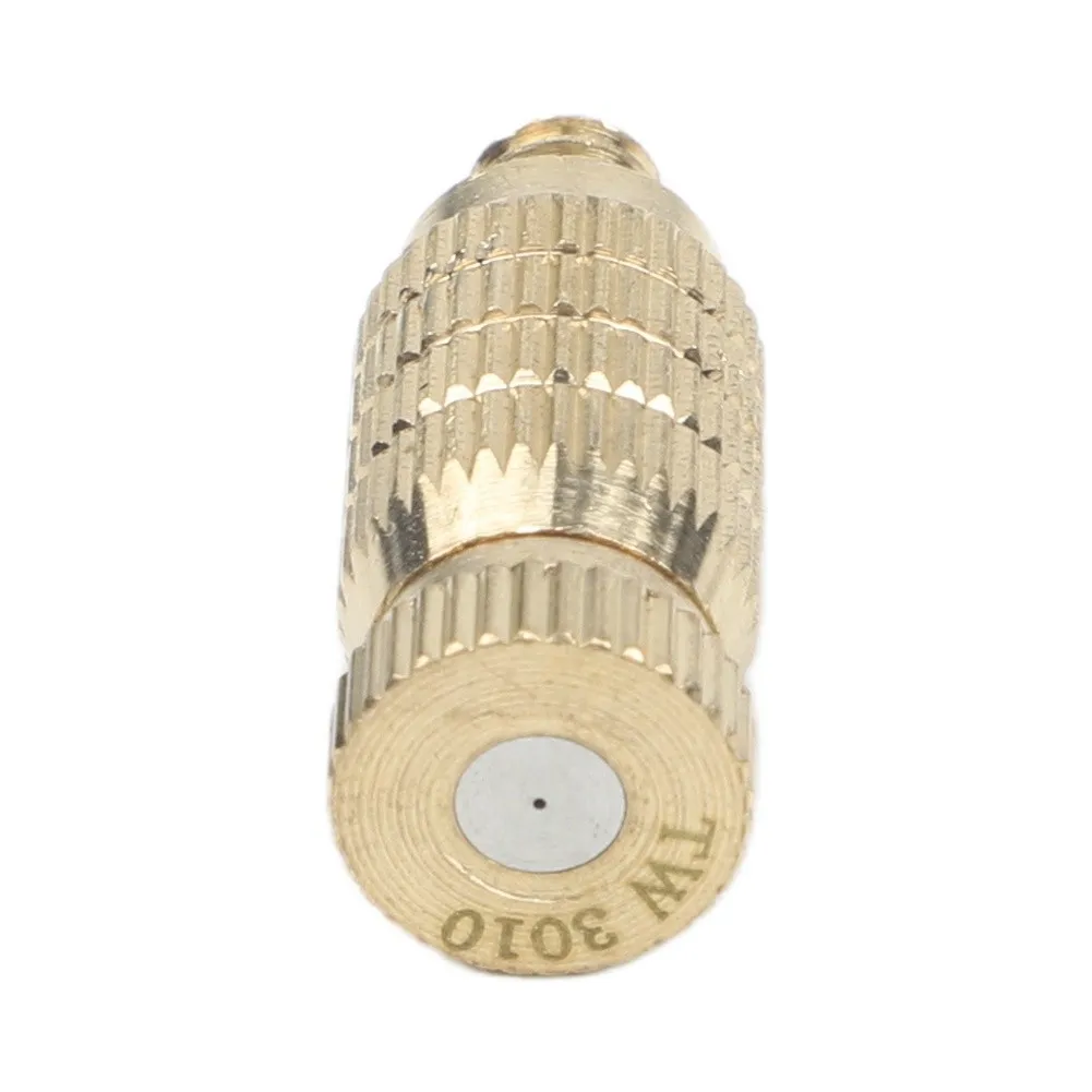 Set of 10 Brass Misting Nozzles with 316 Male External Thread and Brass Construction for Outdoor Cooling and Humidifying
