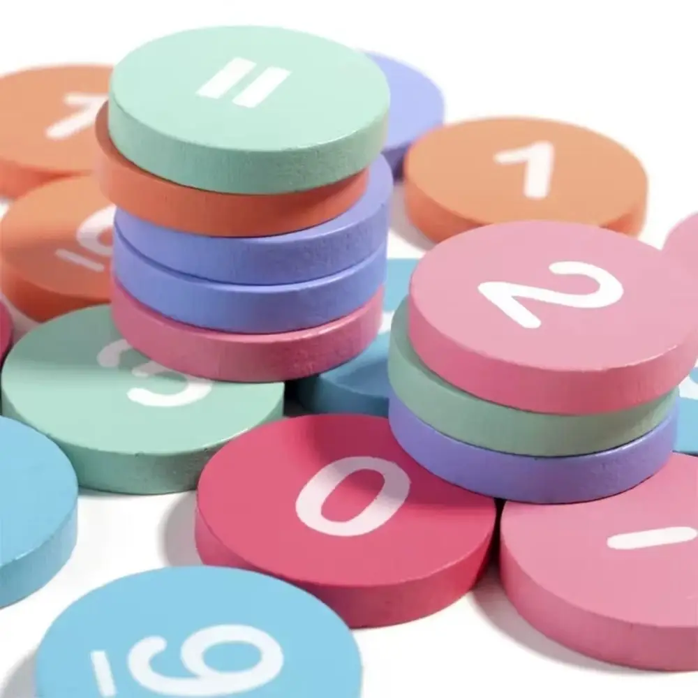 1 Set Ten Frame Kids Arithmetic Toys Wooden Logical Thinking Kids Math Modular Toys Cognitive Number Matching