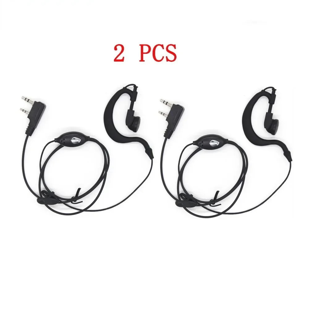 2 Pcs K Type Earpiece Headset with PTT MIC Walkie Talkie Headphone Earphone for Kenwood BAOFENG Radio High Quality Hot Sale