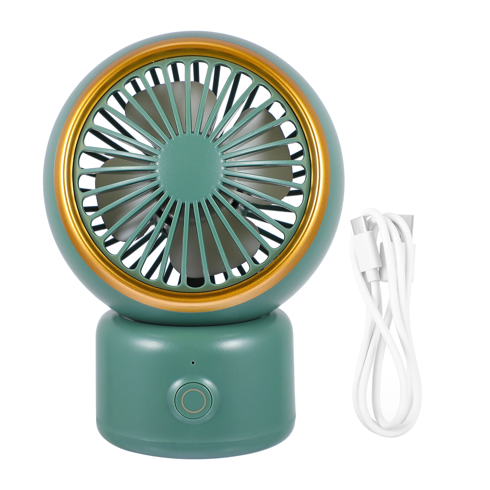 

Portable Mini ABS Material USB Rechargeable Green Compact Lightweight H held for Usb Recharging Fan Travel Camping Outdoor