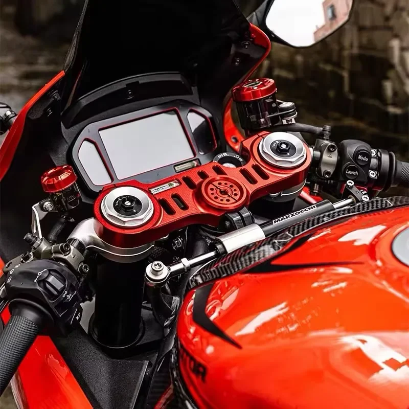 【Precise Fit】For QJMOTOR SRK 921 RR Motorcycle Upper Triple Tree Top Triple Clamp Steering Yoke Replacement Parts