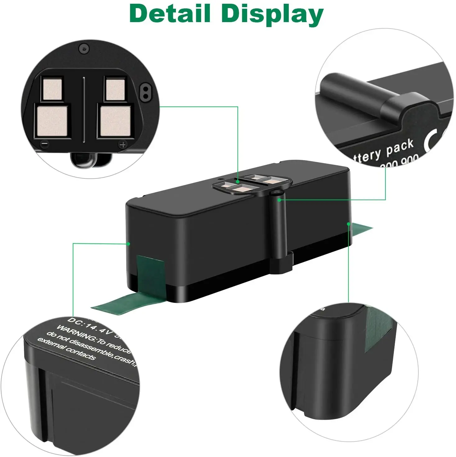 14.4V Bateria de iões de Lítio 5.3Ah Compatível com iRobot Roomba 500 Série 600 700 800 900 510 -580 610 -675 760- 780 860 - 880