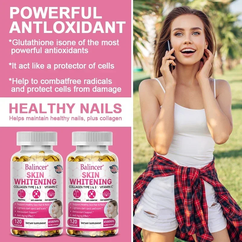 Collagen Capsules - Strengthens Hair, Nails, Improves Joint Health and Rejuvenates New Cells Anti-aging Facial Treatment