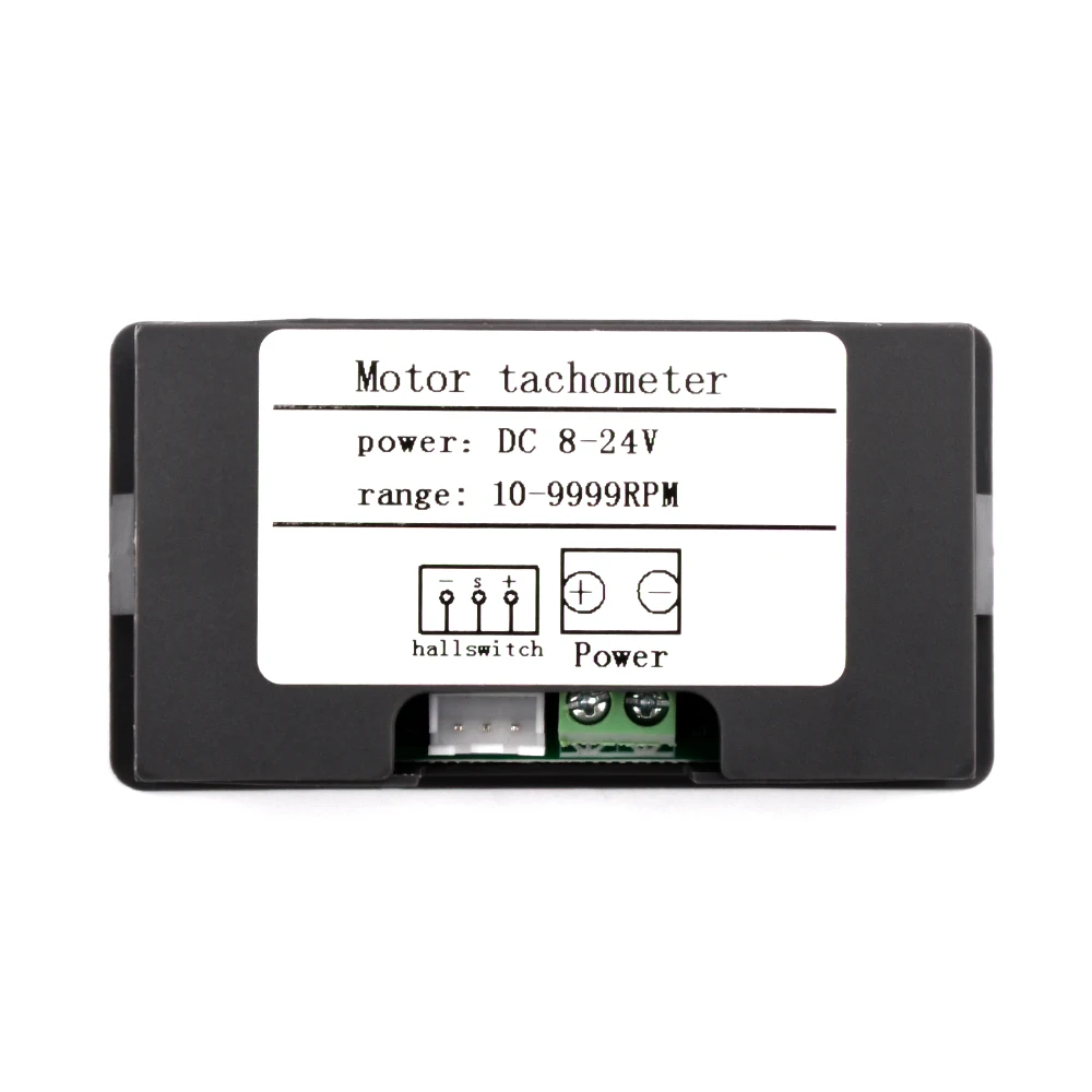 Speed Measuring Instrument 4 Digital DC8-24V LED Tachometer Gauge RPM Speed Meter + Hall Proximity Switch Sensor NPN For Motor image 3