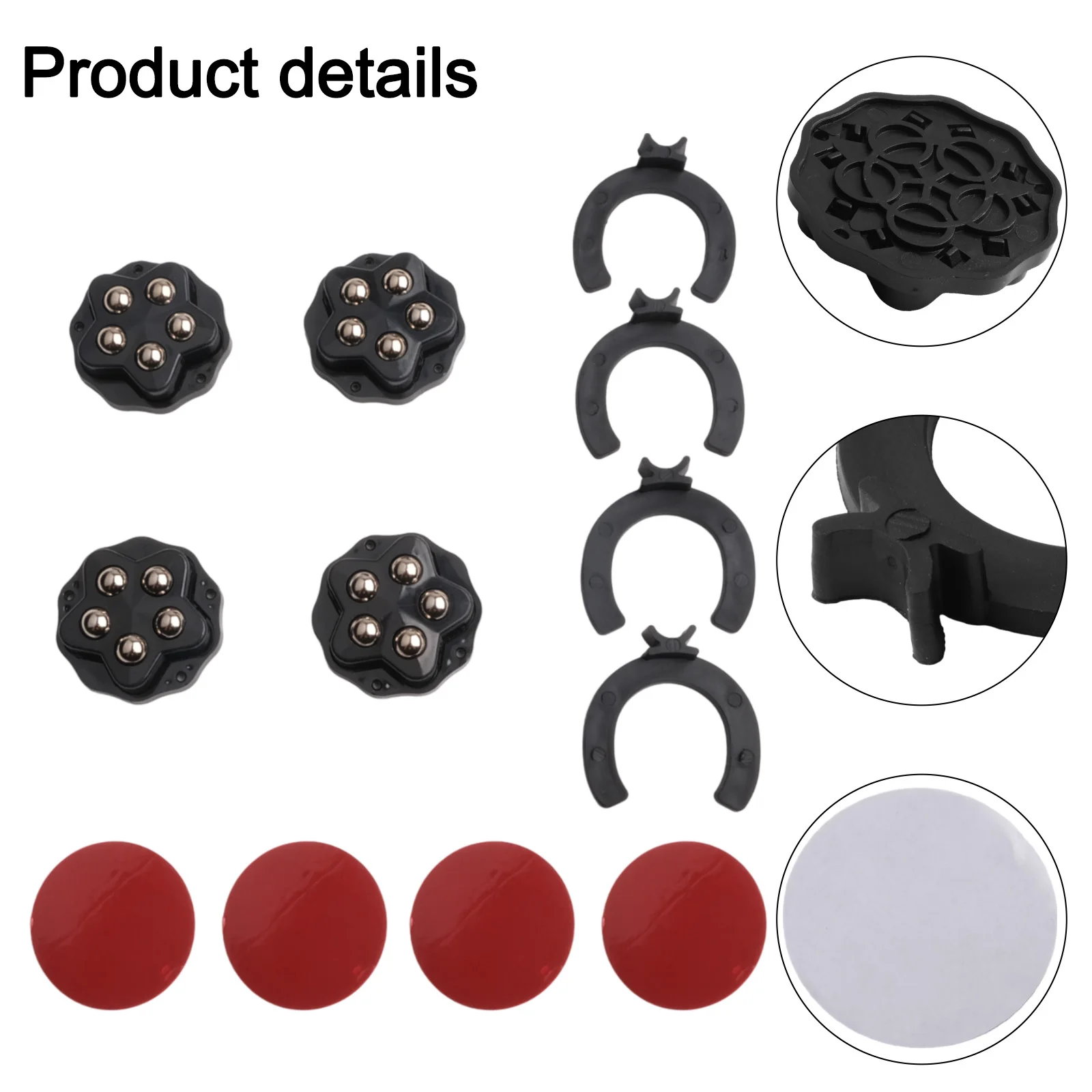 Zwart Wit Meubelwielen ABS Roestvrij Staal 75-150Kg Draagvermogen Soepele Beweging Antislip Pad Eenvoudige Installatie
