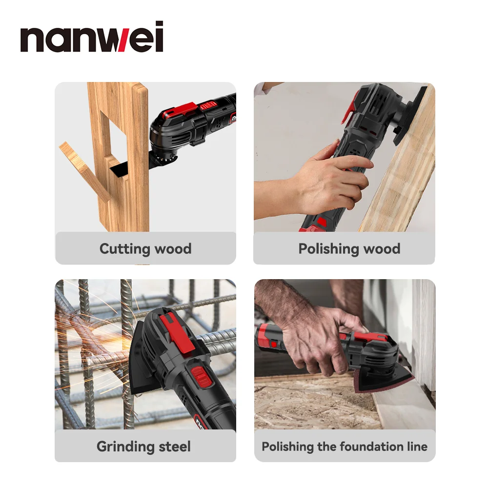 Nanwei Multifunctional shovel Multi Electric Trimming Machine 12V Cutting Machine with Angle Grinder Universal Woodworking Tool