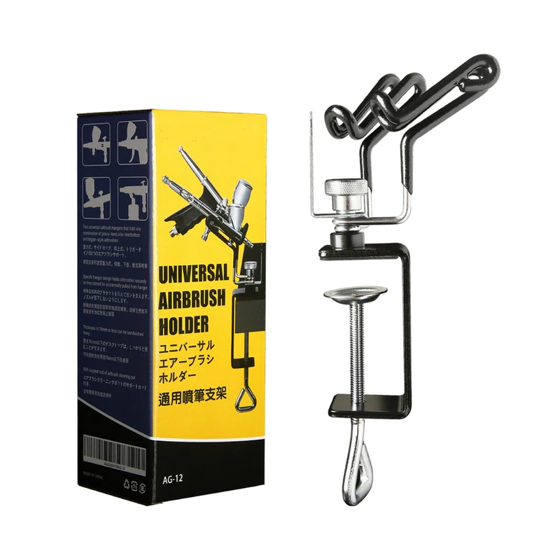 

Universal Airbrush Spray Pen Holder Scale Tank Model Kit Anime SciFi DIY Doll Coloring Paint Tool Clamp Style
