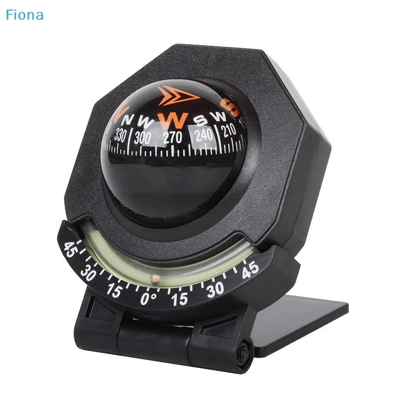☽2-In-1 Foldable High Precision Navigation Car Mount Compass With Slope Meter Ball Compass For Vehicle Boat