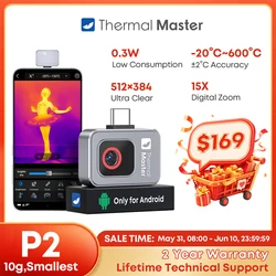 P2 Thermal Imaging Camera for android Phone 512×384 Resolution 600℃ Temp Range with Portable Case