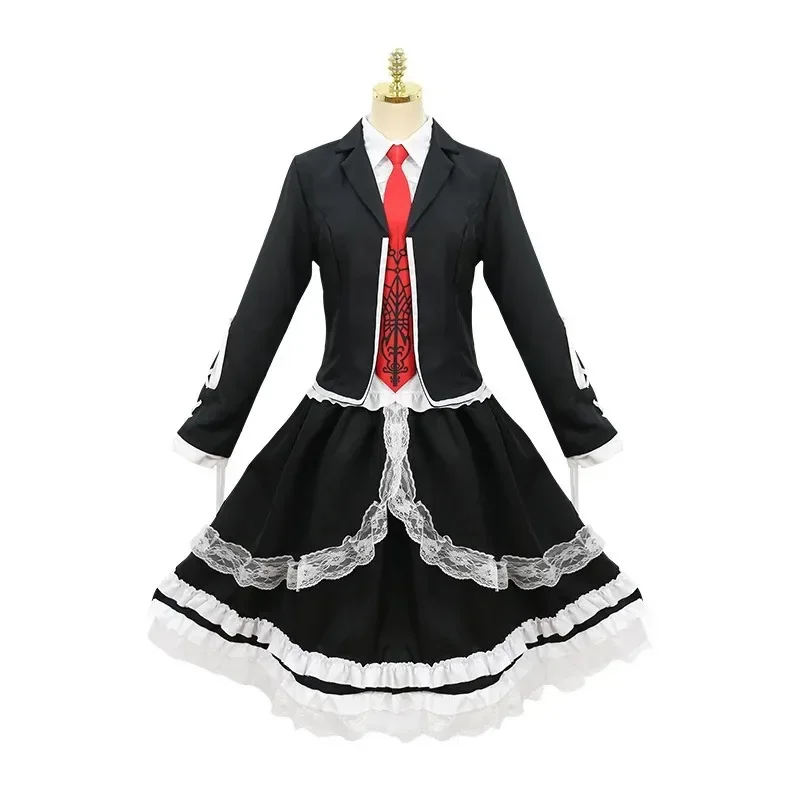 Anime Danganronpa Taeko Yasuhiro Costume Cosplay Parrucca Nera Lolita Vestito Celestia Ludenberg Set Completo di Carnevale di Halloween Delle Donne