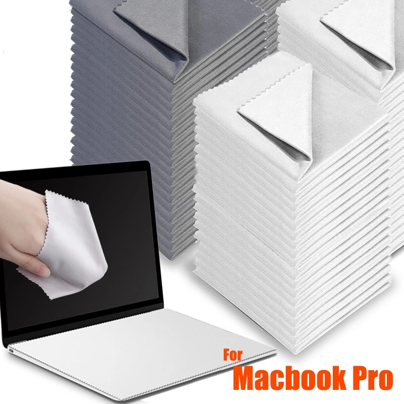 Premium Scherm Toetsenbord Bescherming Microfiber Voering Reinigingsdoek Voor Macbook Pro 13 15 16 Inch Stofdichte Zachte Dikke Pc Reiniger