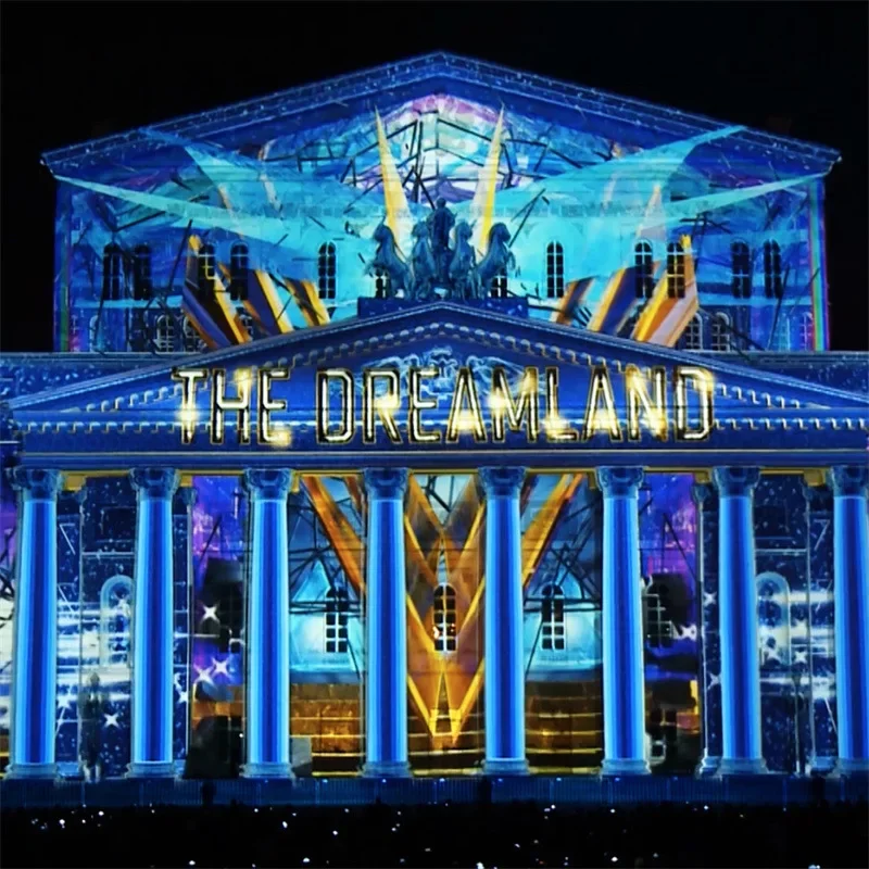 Mountain wall outdoor water curtain project projector