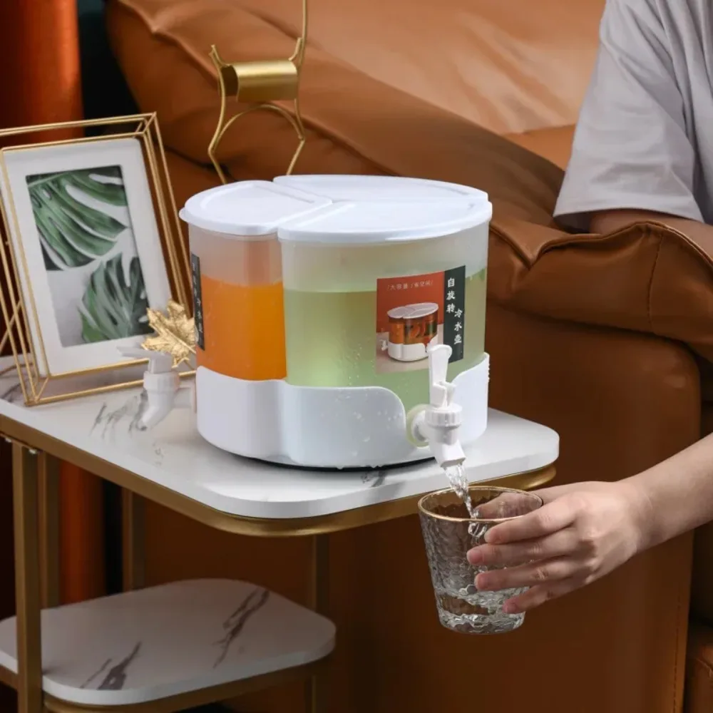 5.2L Water Dispenser with Faucet 360 ° Rotary Juicer 3 Compartments Detachable Water Dispenser Juicer