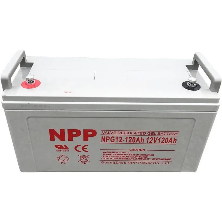 NPP12V120AH solar colloidal battery 12v100AH 200AH lead-acid battery UPS DC screen