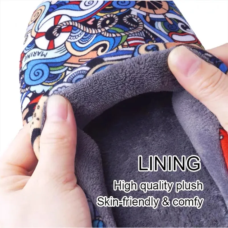 DY20Sword الفن على الانترنت الكرتون الدافئة أفخم تأثيري النعال زوجين داخلي عدم الانزلاق شبشب منزل الرجال والنساء المنزل أحذية قطنية