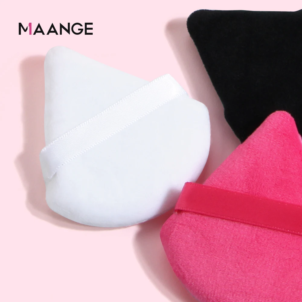 MAANGE 5pcs Makeup Sponge Puff Powder Foundation BB Cream Triangle Velvet Professional Cosmetic Powder Puff Facial Beauty Tool