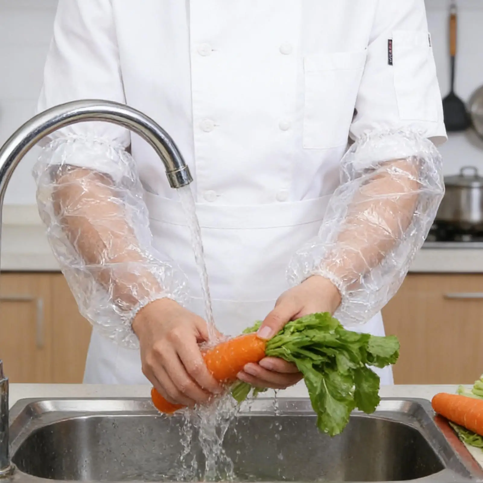 

Arm Sleeves For Women 50 Pieces Oversleeve Cover Waterproof Arm Cover With Elastic Cuff For Repairing Cleaning Painting Cooking