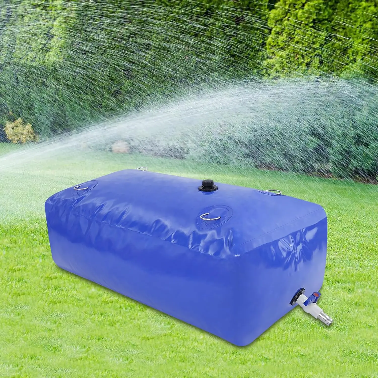 Tanque de agua grande de 240L con grifo, contenedor de almacenamiento de burbujas de agua, contenedor de almacenamiento de burbujas de agua portátil plegable, almacenamiento de agua para el hogar