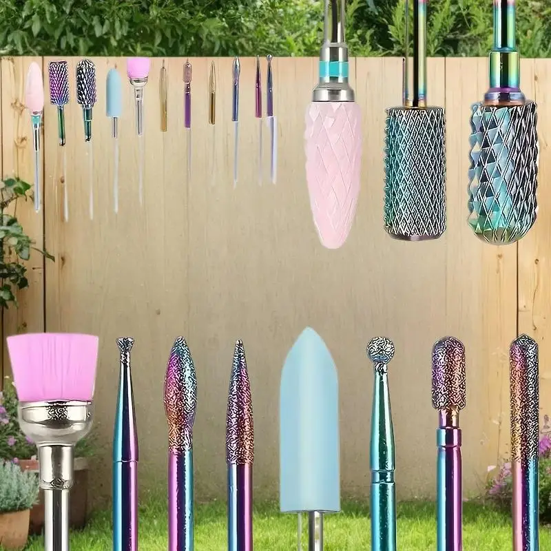 11 Pcs/box Professional Ceramic Nail Drill Bit Set Electric Manicure Nail File Bit For Acrylic Gel Nails And Cuticles