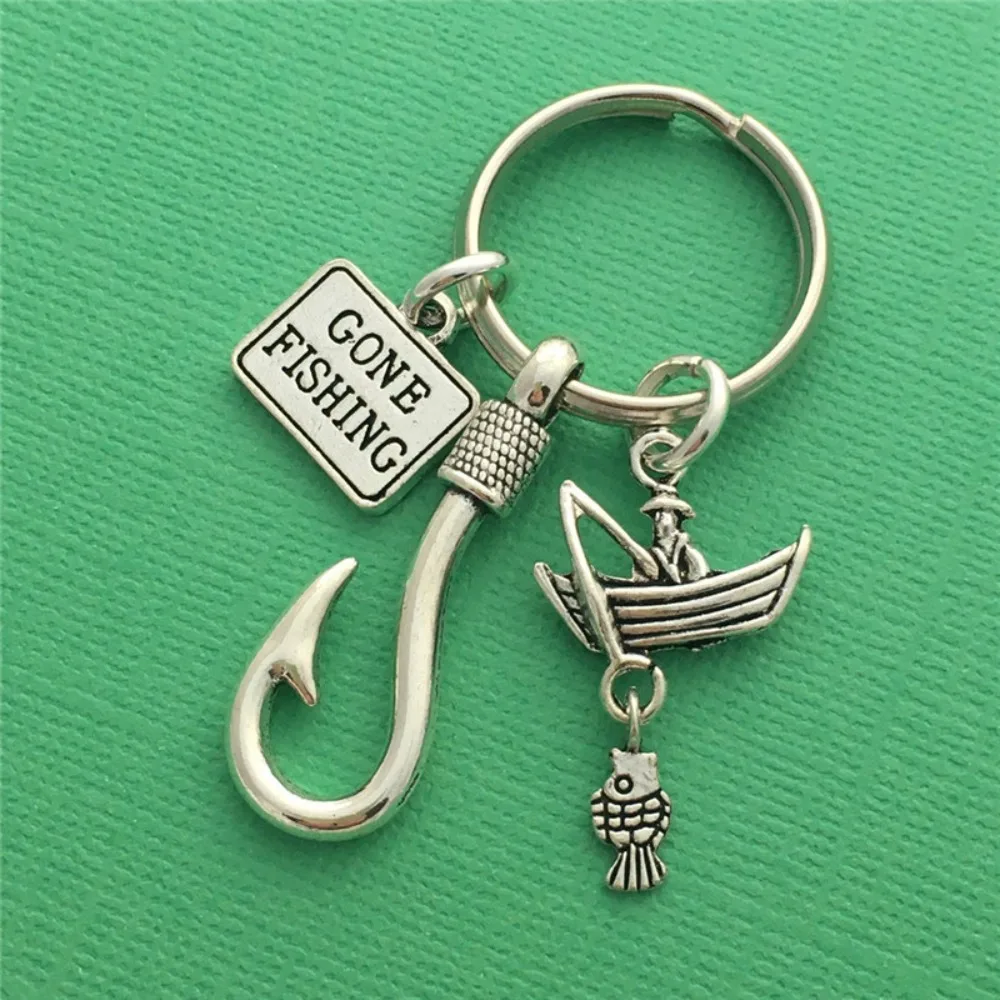 Cute Cartoon Fishing Boat Fishhook Little Fish 