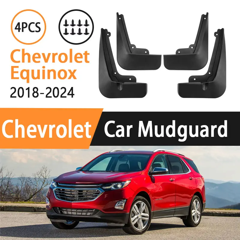 

4PCS Mudflaps For Chevrolet Equinox 2018 2019 2020 2021 2022 2023 2024 Mudguard Guard Fender Auto Accessories Anti-splash ABS