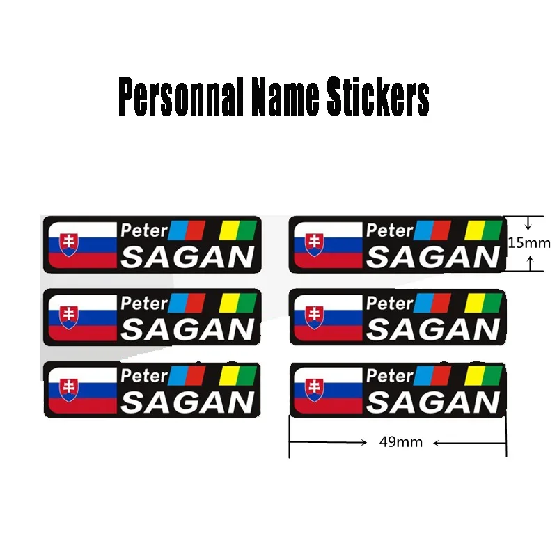 Custom Personality Name Flag Helmet Decoration Decals Vinyl Antifade MTB Road Bike Racing Cycling Frame Stickers