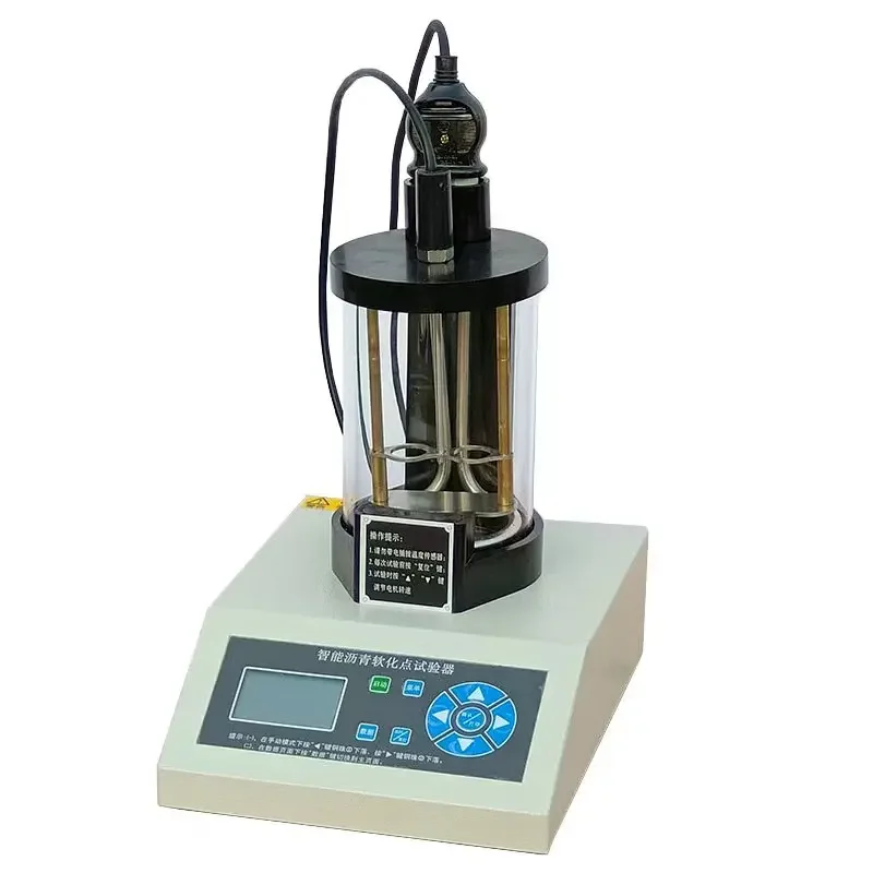 Testador de ponto de amaciamento de asfalto eletrônico automático exclusivo, material de latão de alta precisão, 220v, medição de laboratório de calor padrão astm