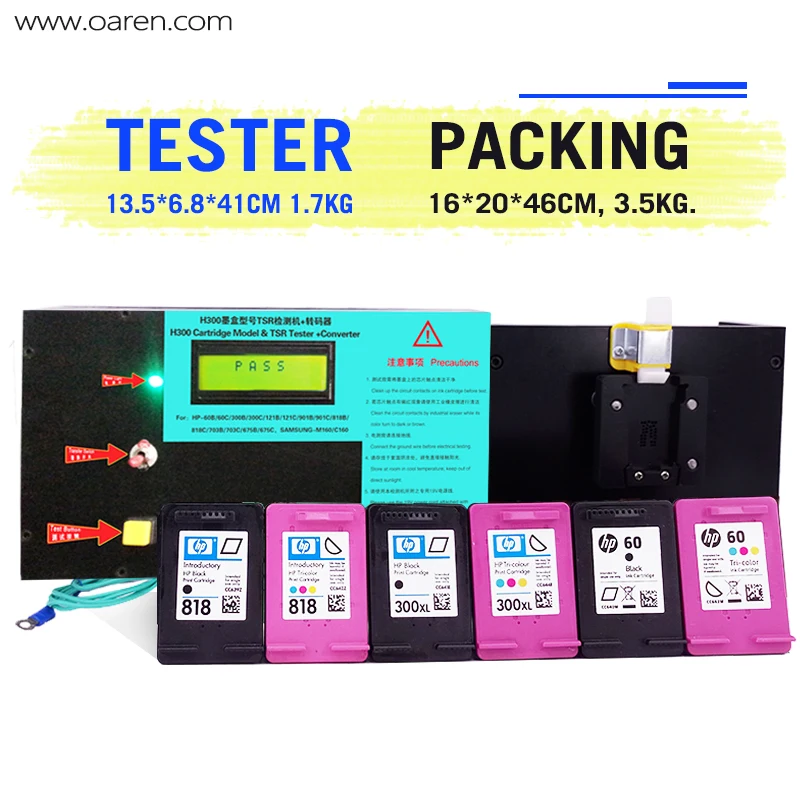 multifunction easy to use Ink Cartridge Tester to test 301 61 678 650 662 46 122 704 ink cartridges for Hp