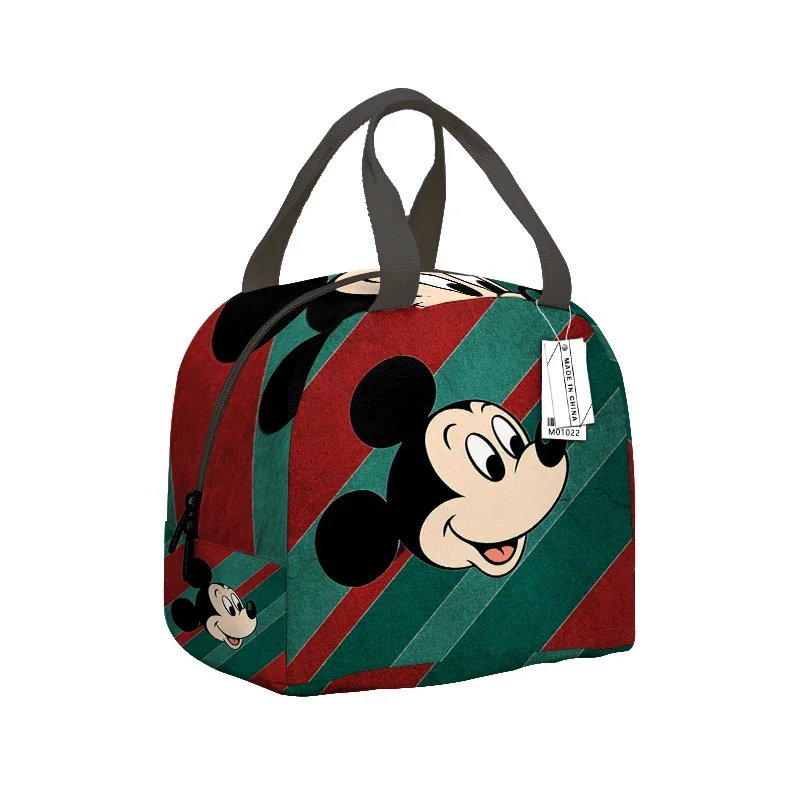 Mickey Mouse Lunch Bag Disney Cartoon Stitch Large Capacity Waterproof Thermal Insulation Bag Children Food Storage Box Kid Gift