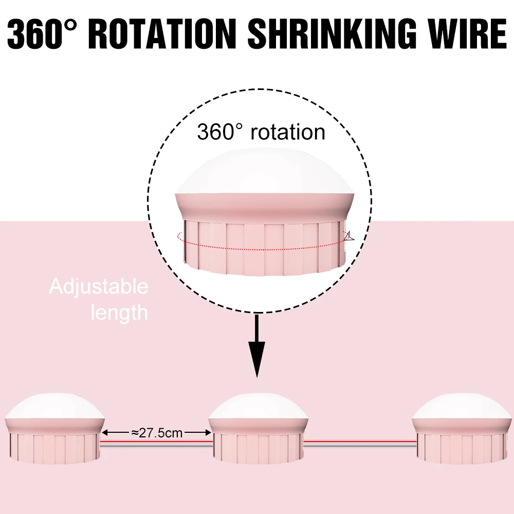 LED Mirror Vanity Light Bulbs Dressing Table Make Up Mirror LED Fill Lamp Stepless Dimmable Nightlight For Bedroom Decoration