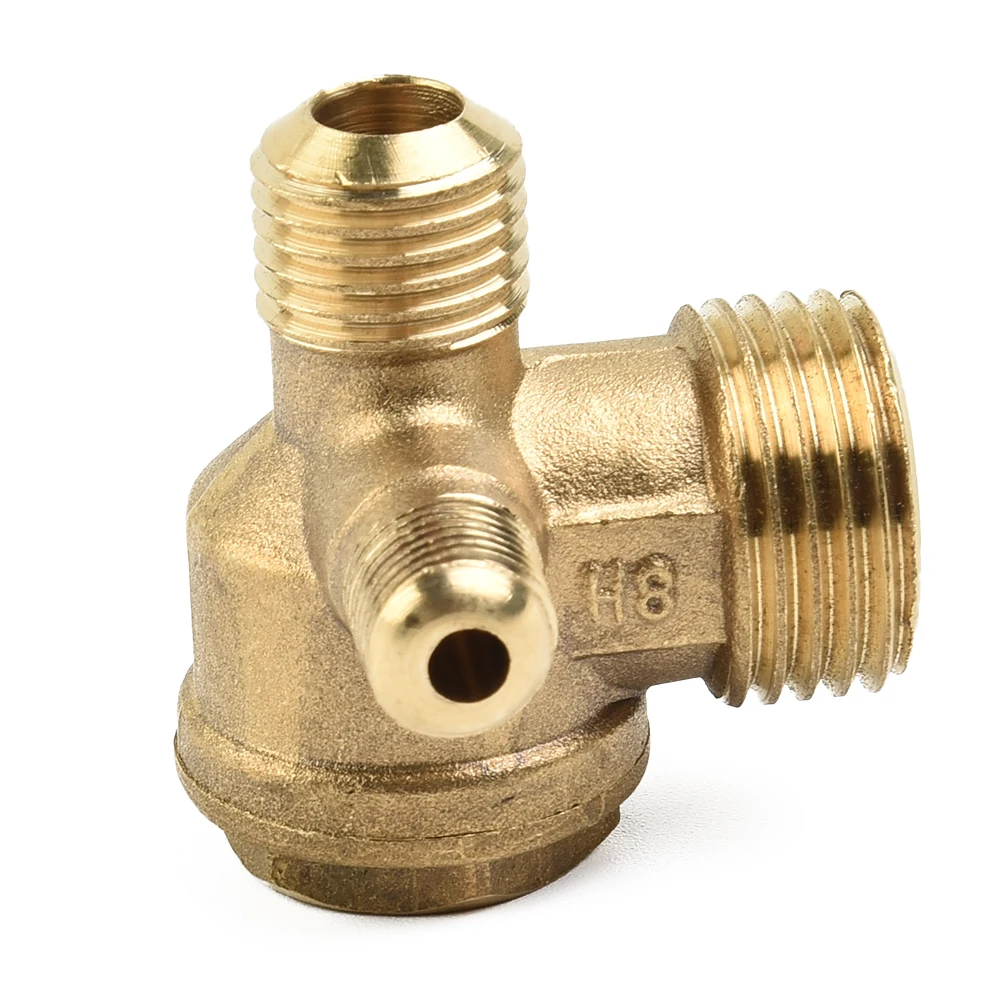 Tool Accessories Check Valve Connector Tool 20mm/14mm/10mm Brass Gold High Strength For Air Compressor Prevent Easy To Install