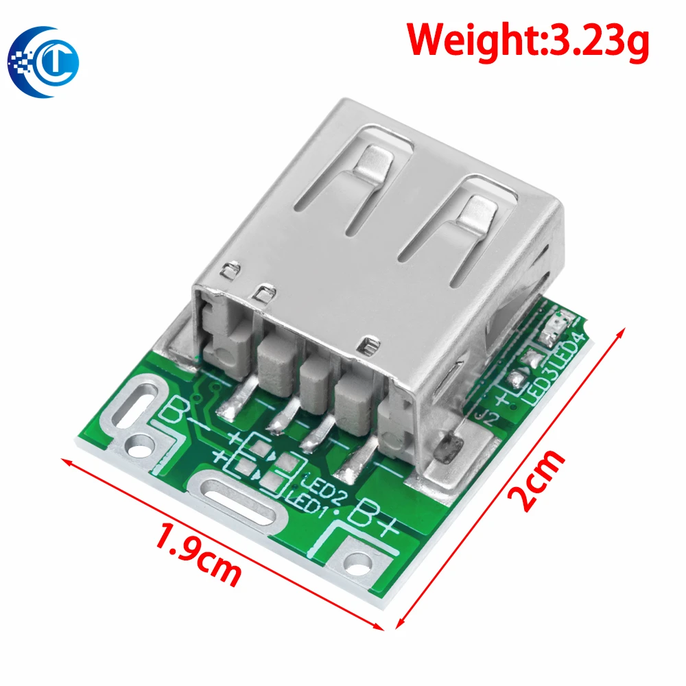 5PCS TYPE-C  5V Boost Step Up Power Module Lithium LiPo Battery Charge Protection Board LED Display USB for DIY Charger 134N3P