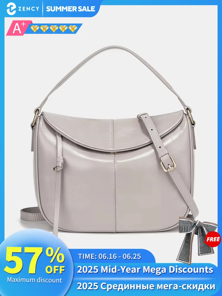 

Zency Soft Genuine Leather Hobo Bag Simple Fashion Tassel Handbag For Women Large Crossbody Shoulder Bags For Commuter Shopper