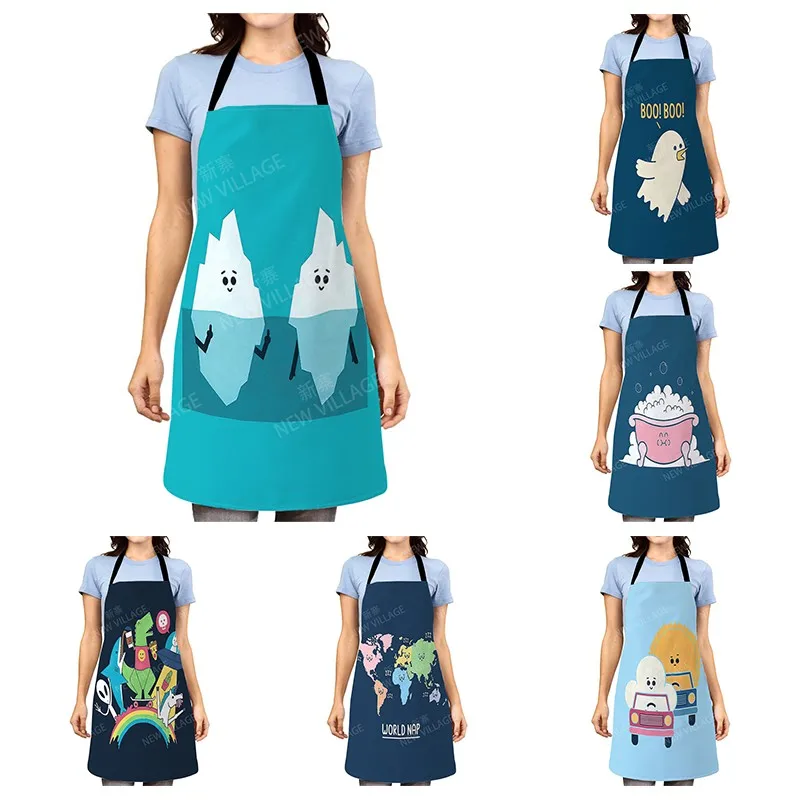 Aesthetic Women kitchen apron kids original Children Waterproof girl princess waiter work apron oil proof cartoon kawaii cute