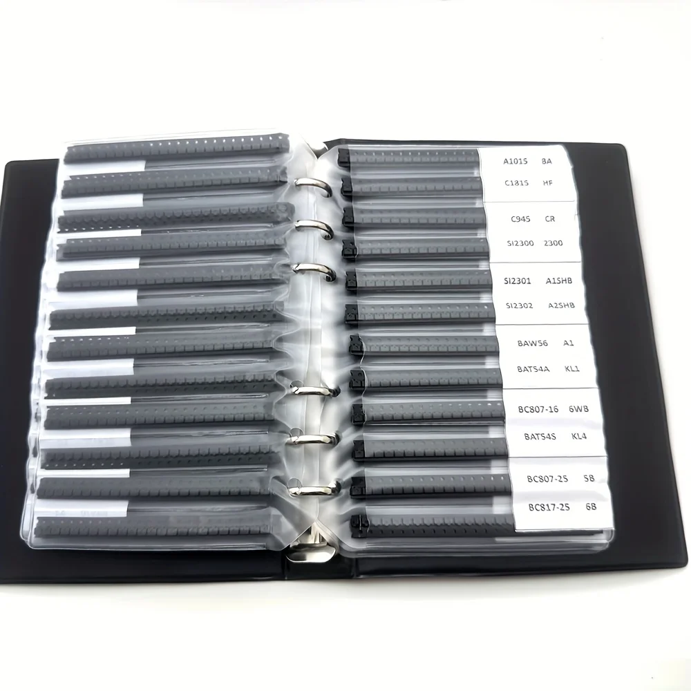 87 Values SOT-23 25/50PCS SMD SMT NPN PNP SOD 5551 2222 TL431 BC807 BC817 Transistor Diode Assortment Book Kit