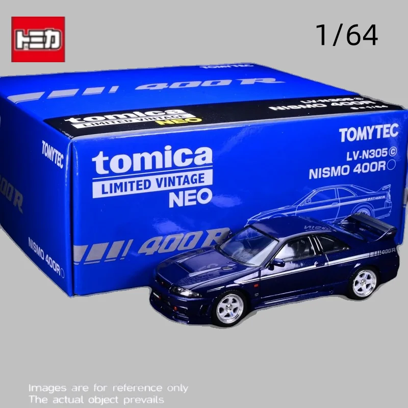 TOMICA TLV 1:64 LV-N305c GTR R33 400R Nismo، نموذج لعب أنيق للسيارة مصنوع من خليط معدني، هدية عيد ميلاد للأطفال في العطلات.