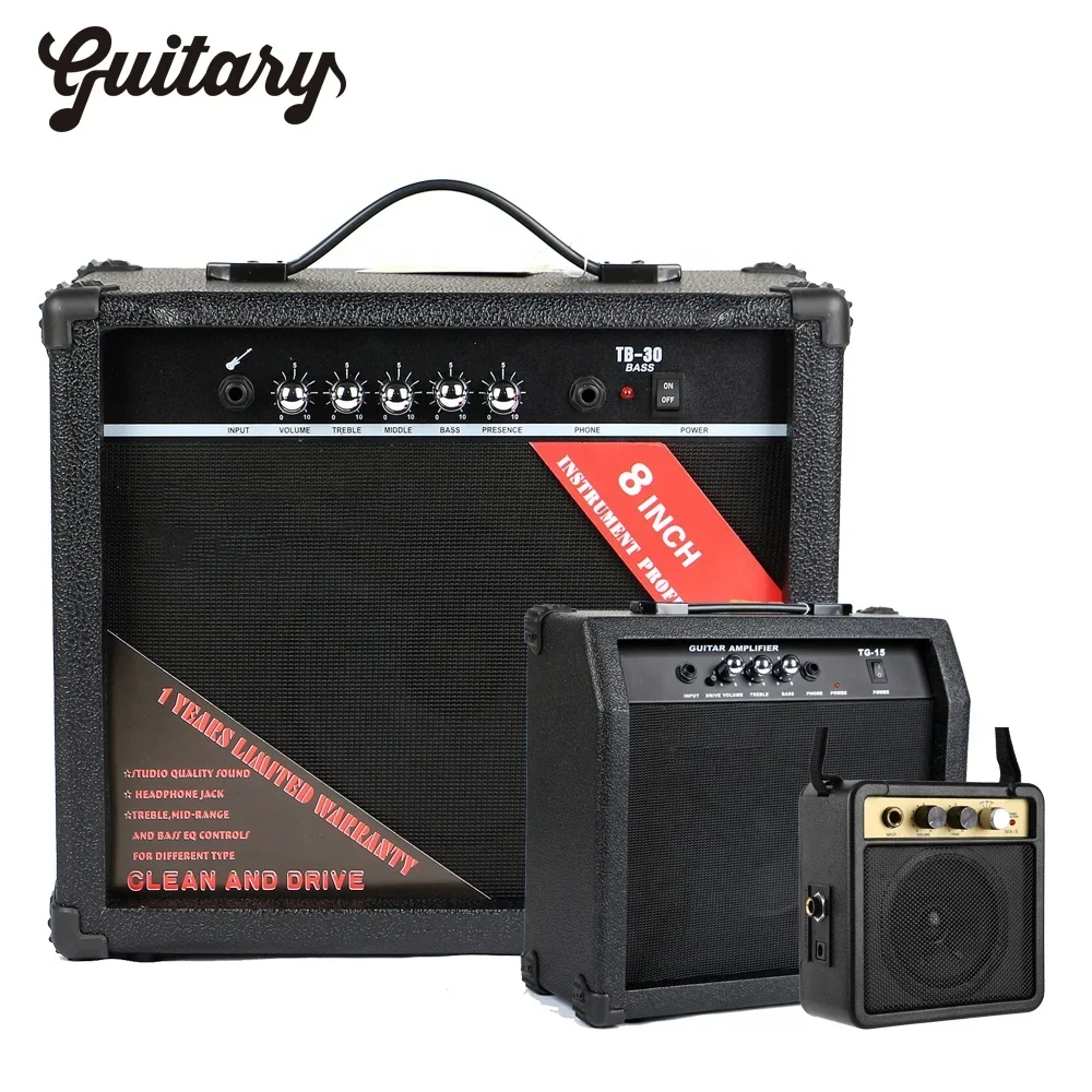 

Professional 10 15 20 25 30 Watt Bass Electric Guitar Amp Amplifier Speaker With Headphone Jack And Gain Bass Treble Volume