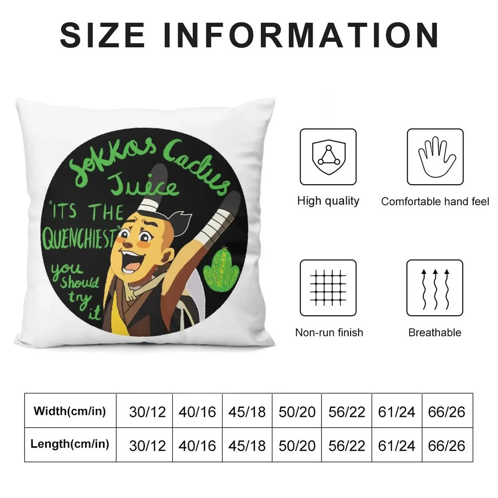 Its the Quenchiest- Sokka's Cactus Juice ATLA Throw Pillow Christmas Covers sleeping pillows christmas pillowcases pillow