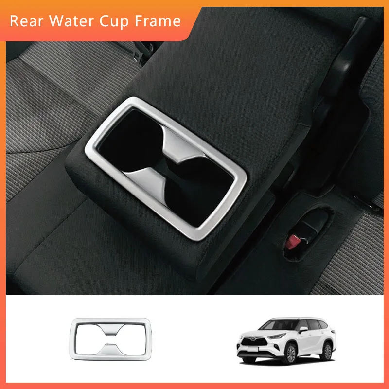 

For Toyota 22-24 Highlander rear drain cup frame, cup frame decorative ring, cup holder decorative strip interior