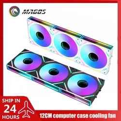 Uni Fan 120 RGB Infinity Mirror ARGB Lamp Effect 3 In 1 Cableless Forword / Reverse Blade MB AURA SYNC Silent Mute Case Cooler